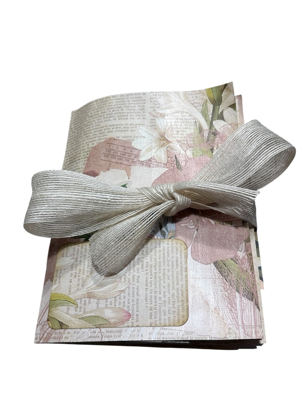 Handmade Muted Floral Junk Journal One of a Kind